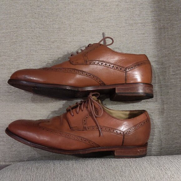 Cole Haan Grand 0's Leather Wing Tip Oxford Shoes Men's SIZE 9 - Picture 6 of 10